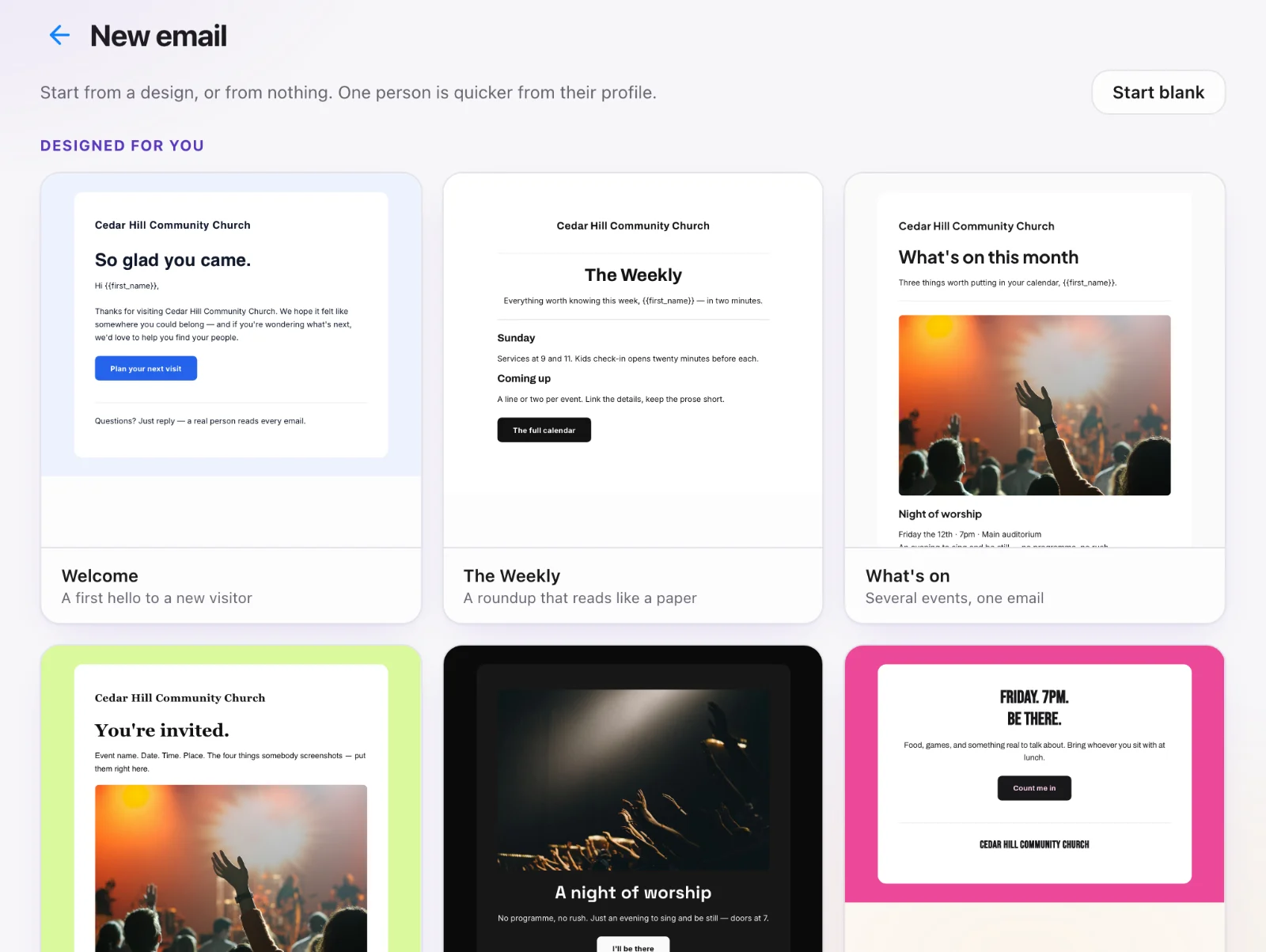 Emailing from Core: Design an email