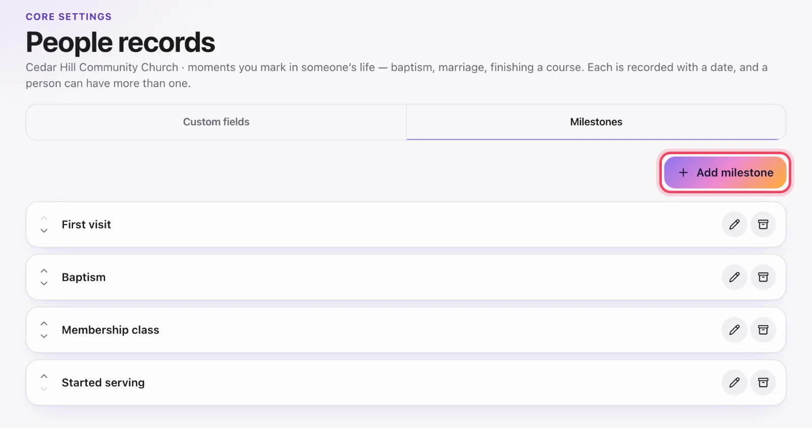 Milestones: Types vs records