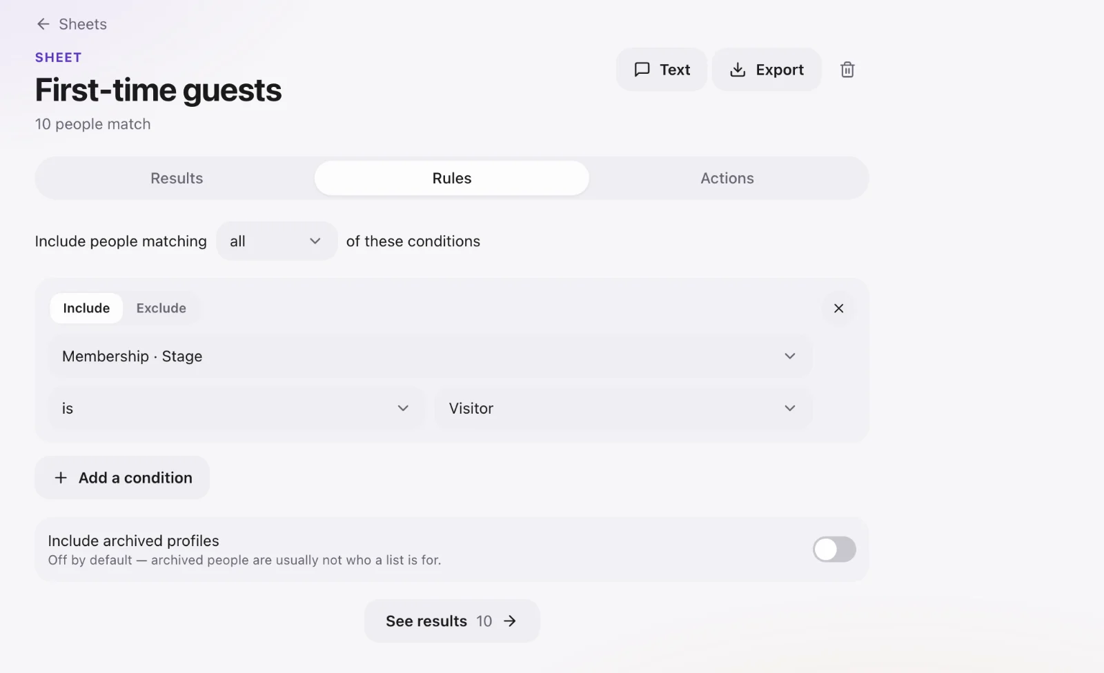 Sheets and live lists: Create one