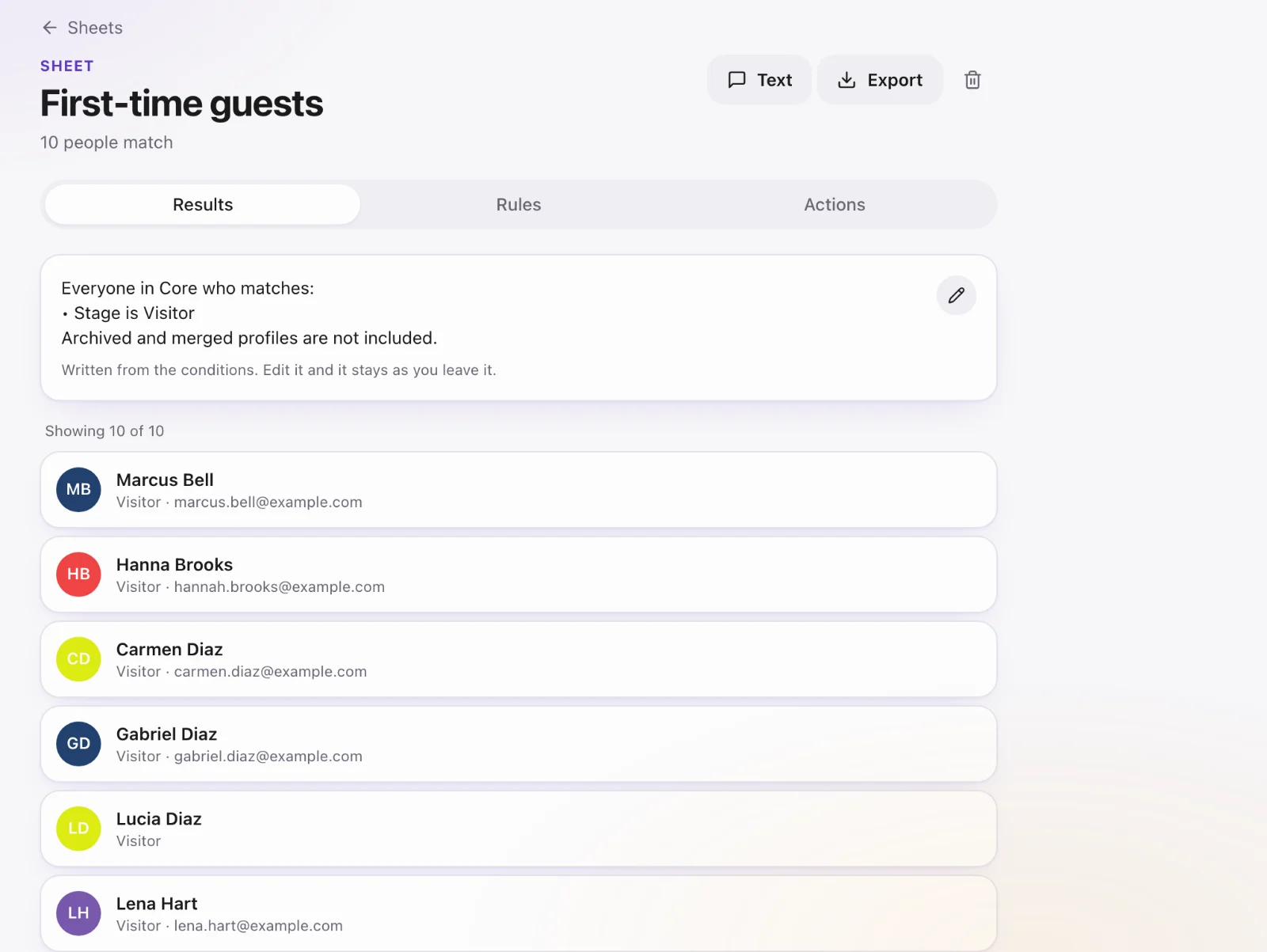 Sheets and live lists: Use it