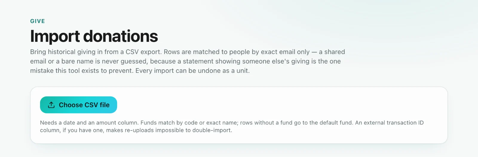Move your people and giving from Planning Center: Importing a single CSV instead