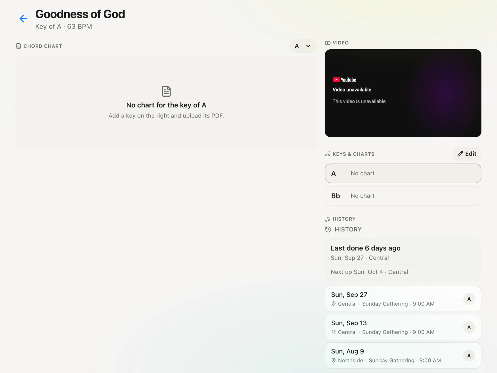 Adding a song: Save