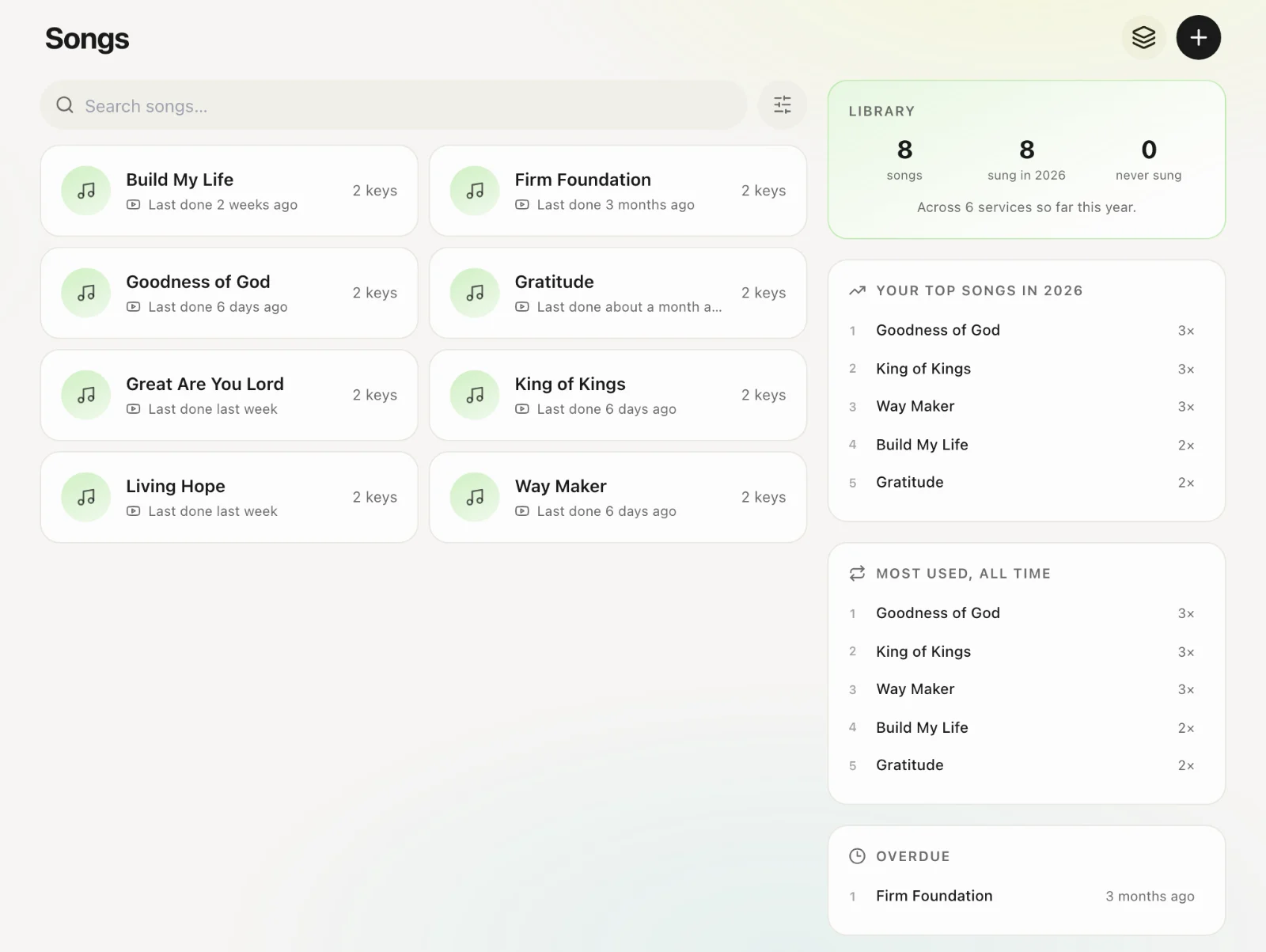 Adding a song: Open Songs